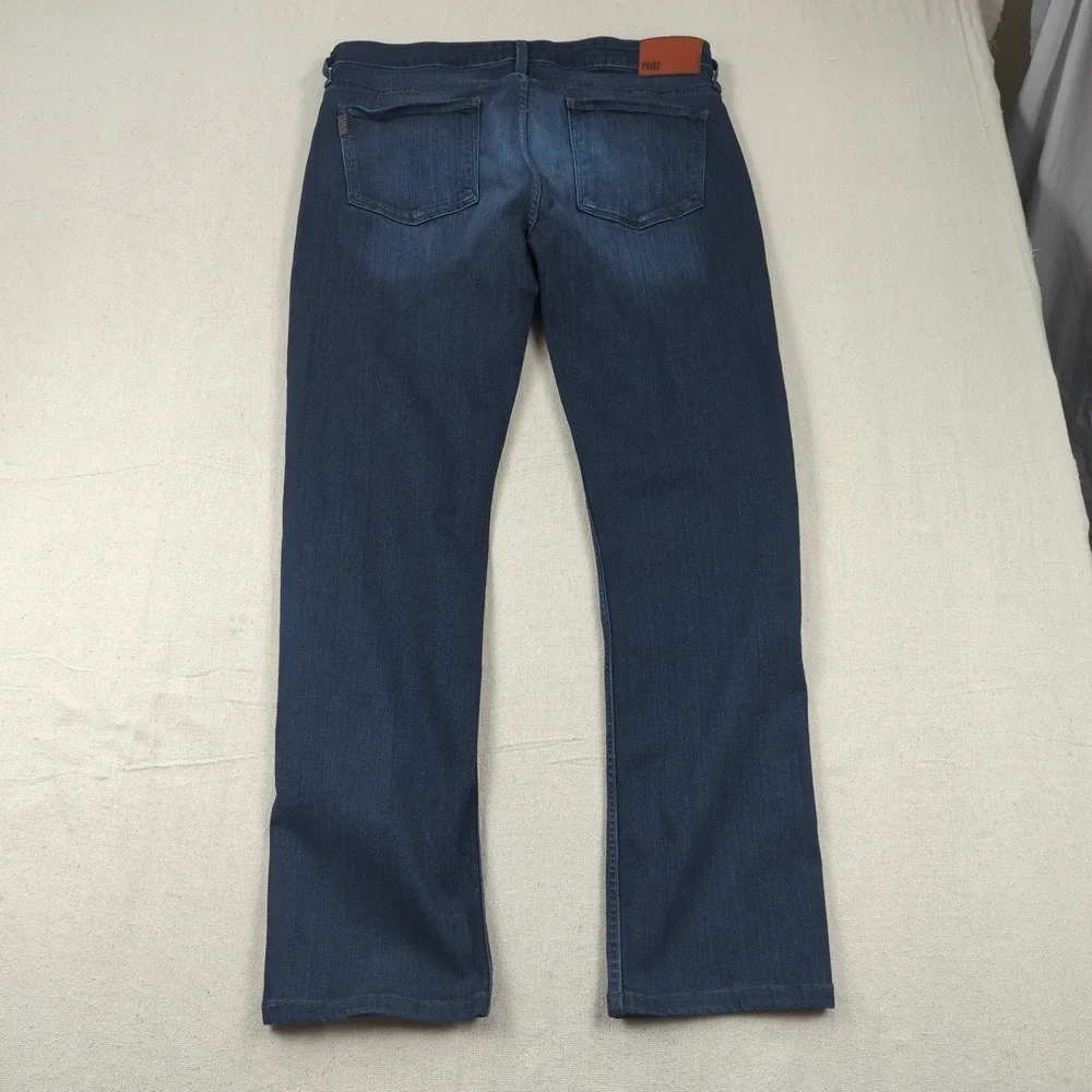 Paige Pants Mens 36x31 Blue Federal Straight Stretch Casual Preppy